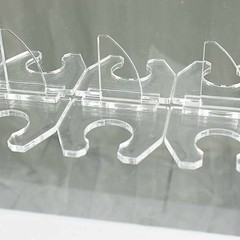 Clear 20 Acrylic 3″ Glass Holder Hooks Champagne Stand Party Events Decorations