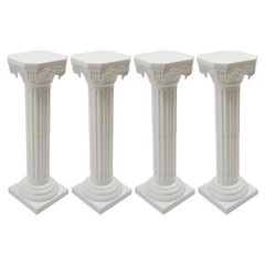 White Roman Pillar Columns Set of 4 European Style Event Decor Model 1607
