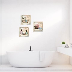 SkenoArt Bathroom Canvas Wall Art Relax Soak Unwind Quote Picture Print Vinta…