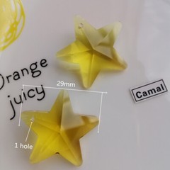 10PCS 29mm Star 6Color Crystal Prisms Pendants Bead SunCatcher Charms Ornament