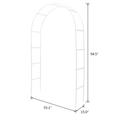 7.9FT Lightweight Metal Arch Wedding Garden Bridal Party Arbor Arches Prom Decor