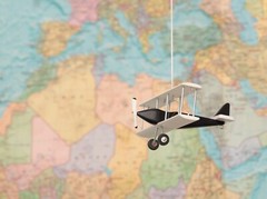 Hanging Airplane, Black White, Nursery Decor, Decorative wooden airplane