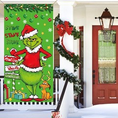 Vohado Green Christmas Door Cover Welcome Birthday Party Decorations Winter H…
