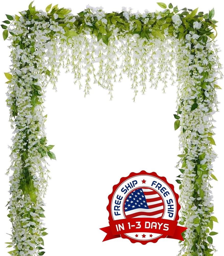 Guirnalda de flores artificiales para decoración floral de arco de boda US NUEVO