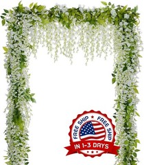 Guirnalda de flores artificiales para decoración floral de arco de boda US NUEVO