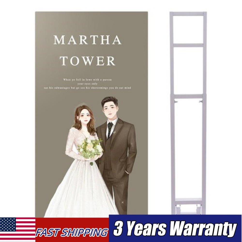 2m Iron Adjustable Height Wedding Arch Backdrop Stand Garden Arbor Frame