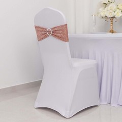 5 ROSE GOLD Spandex Chiavari Chair Cushion Covers Wedding Reception Party