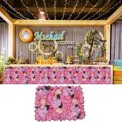 Artificial Flower Wall Panels Artificial Flowers Panels for Decoration 6PCS