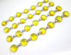 1 Yard Crystal 14mm Octagon Beads Diamond Garland Glass Wedding Chandelier Parts