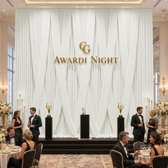 6 Panels Ivory Backdrop Curtain Set – Wrinkle-Free 30ft x 15ft for All Occasions