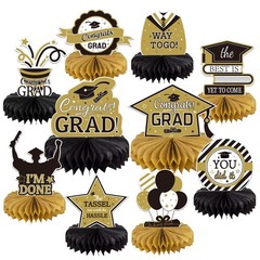 10PCS Graduation Decorations Class of 2025 Centerpieces, Congrats Grad Honeyc…