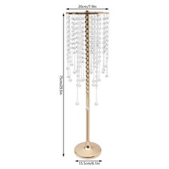10 Pieces 75cm Gold Flower Stands with Crystal Beads for Elegant Decor