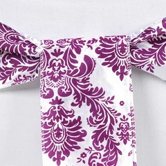 125 pcs Damask Flocking CHAIR SASHES Bows Ties Wedding PARTY Reception Linens
