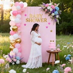 Square Arch Backdrop Covers 6.6FT x 4FT Spandex Fitted Stretchy 6.6*4FT Pink