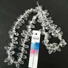 200Pcs 6*12mm Waterdrop Chandelier Crystal Pendant Glass Pendant Prism Bead DIY