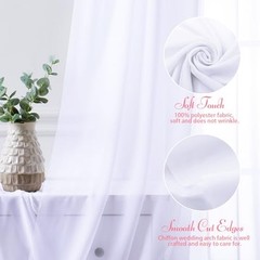 2 Panels Wedding Arch Draping Fabric 30″ x 20Ft 30″W x 240″L (Pack of 2) White