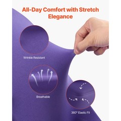 Uimoso 50PCS Purple Stretch Spandex Chair Covers for Weddings and Events