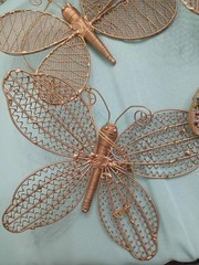 Butterfly Set of 8 Large Wedding Decorations Sparkly beaded vtg