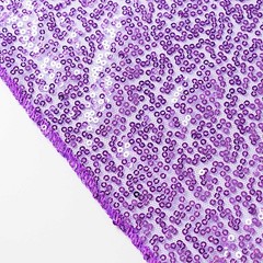 2 PURPLE 8ft x 2ft Sequined Backdrop Curtain with Rod Pockets Wedding