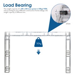 3/6/9PCS Straight Square Aluminum Truss Segment For Pro Audio DJ Lighting Stage