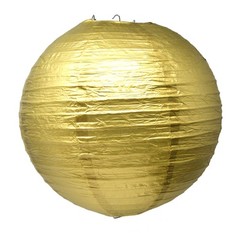 Mudra Crafts 12 Inch Round Chinese Gold Paper Lanterns Hanging Decor | 10 PCs…
