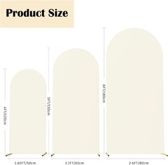 Set of 3 Wedding Arch Decorations – Spandex Fitted Stretchy Arch Stand Covers…