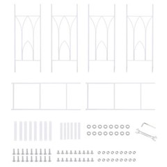 82″ Sturdy Metal Garden Arch Gothic Arbor Garden Trellis Climbing Plant Growing