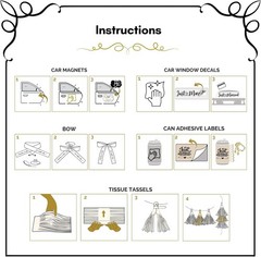 Weather-Resistant 33 Pc Just Married Car Decoration Set for Stylish Weddings