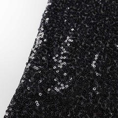 2 BLACK 8ft x 2ft Sequined Backdrop Curtain with Rod Pockets Wedding Decorations