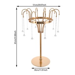 10 Pendants Flower Holder for Wedding, Crystal Flower Stand Wedding Centerpieces
