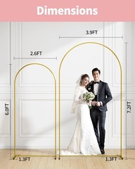 Metal Arch Backdrop Stand Wedding Event Party Frame Decoration Easy Assembly