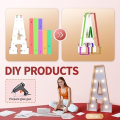 4FT MARRY ME Light Up Marquee Letters Proposal Wedding Sign Set