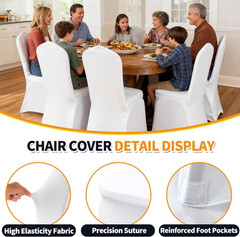 10 Black POLYESTER Folding Flat CHAIR COVERS Wedding Banquet Dinner Decorations