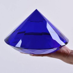 200mm Huge Blue Crystal Diamond Paperweight Wedding Centerpieces Gifts