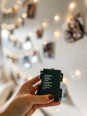 Hanging Light Photo Display, fairy lights battery operated, dorm decor, bedroom