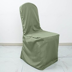 100 pcs Eucalyptus Green POLYESTER BANQUET CHAIR COVERS Wedding Reception Party