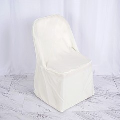 100 IVORY Polyester FOLDING CHAIR COVERS Wedding Party Banquet Event Decorations