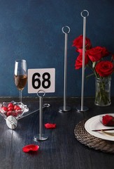 New Star Foodservice Ring-Clip Table Number Holder / Place Card Stand, 18 Inc…