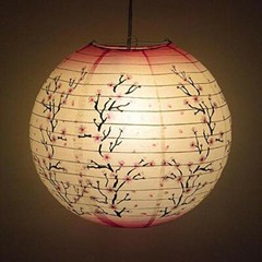 14″ Pink Cherry Blossom Tree Japanese Paper Lantern