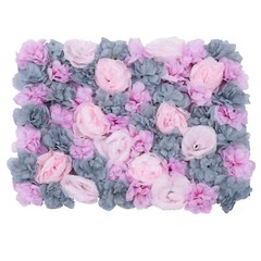 6pcs Artificial Flower Walls 3D Silk Rose Wall Backdrop Decor for Wedding Party