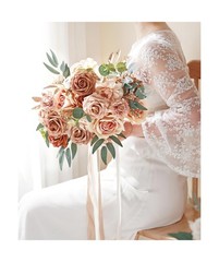 MISSPIN Artificial Flowers DIY Box Set Fake Roses Bouquet Brida… Fast USA SHIP