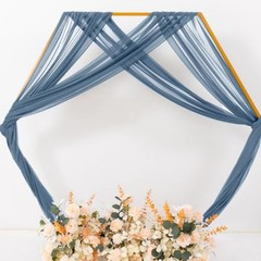 Dusty Blue Wedding Arch Draping Fabric 1 Panel 29″ x 6.6 Yards Extra Long