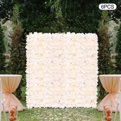 40x60cm Artificial Fake Flower Wall Panel Banquet Wedding &Party Decor 6pc
