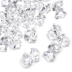 1000 Pack 1 Inch Clear Acrylic Fake Ice Cubes Display for Home Wedding Decor