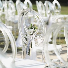 Clear Stackable Acrylic Transparent Armless Chiavari CHAIR Oval Back Party Event