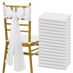 7 In. X 108 In. Satin Chair Sashes Bows Universal Chair Cover for Wedding Event
