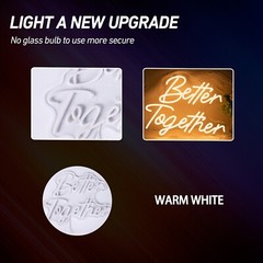 Better Together Neon Sign,Neon Light for Wall Decor,Wedding better together