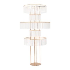 2 PCS 5-Tier Wedding Flower Stand, Gold Iron Acrylic Display Rack, Party Decor