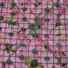 Artificial Flower Wall Panels Artificial Flowers Panels for Decoration 6PCS