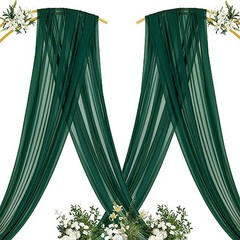 Emerald Green Wedding Arch Draping Fabric 1 Panel 29″ x 6.6 Yards Extra Long